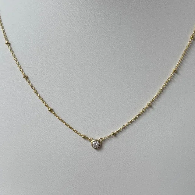 FYB Birthstone Necklace Gold (choose your birthstone)