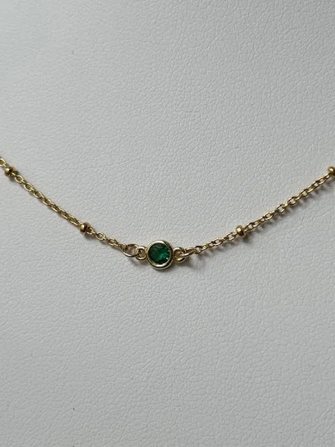 FYB Birthstone Necklace Gold (choose your birthstone)