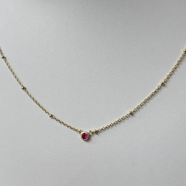 FYB Birthstone Necklace Gold (choose your birthstone)