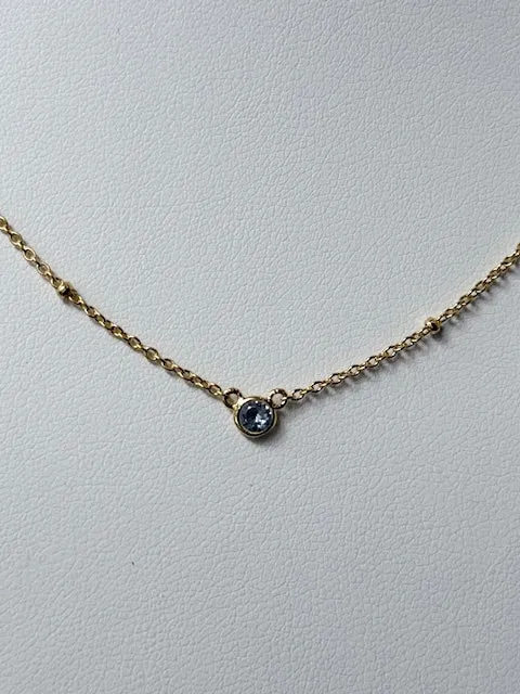 FYB Birthstone Necklace Gold (choose your birthstone)