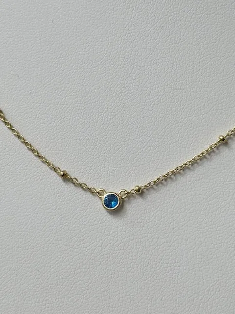 FYB Birthstone Necklace Gold (choose your birthstone)