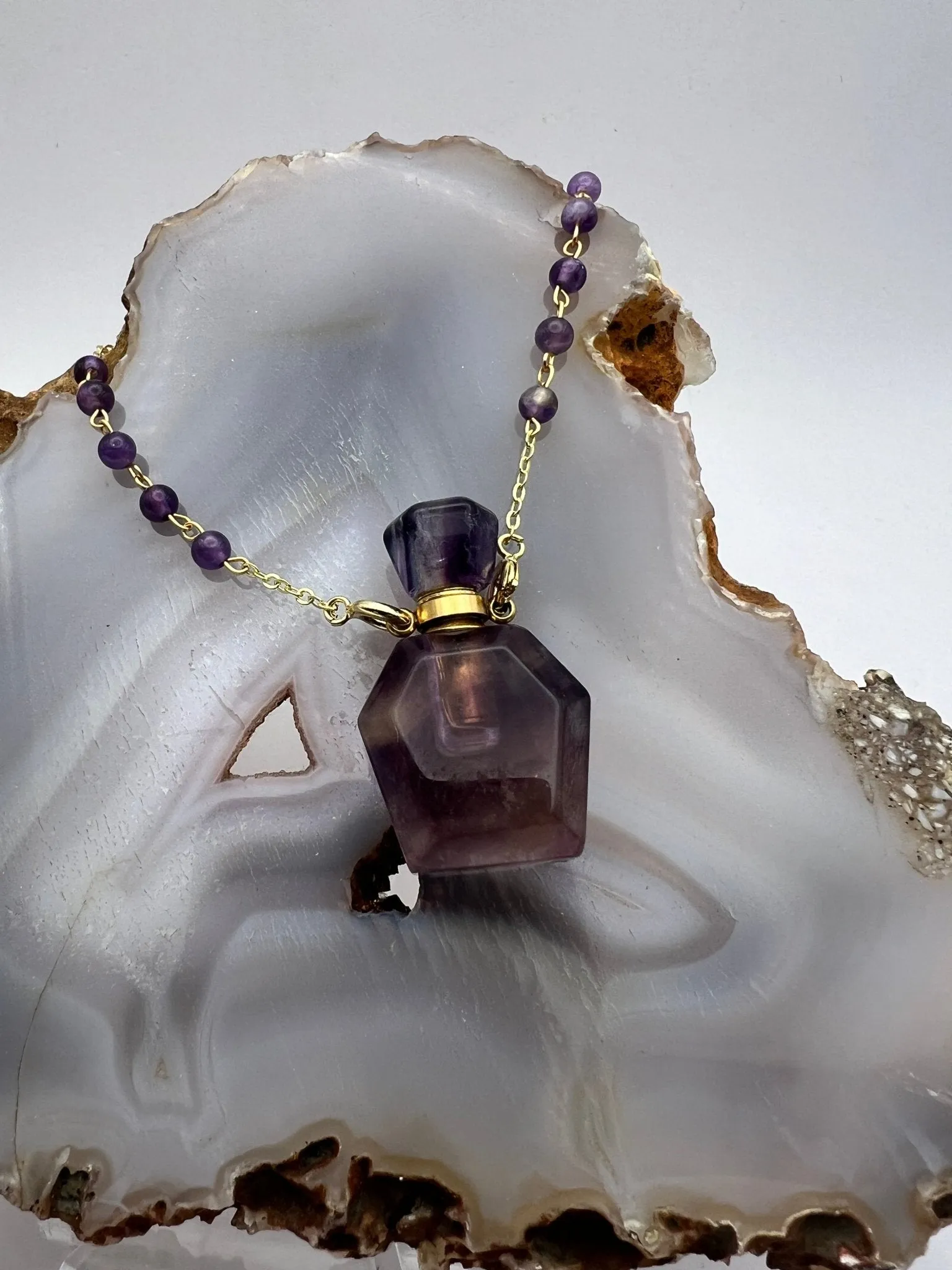 Gemstone Bottle Necklaces