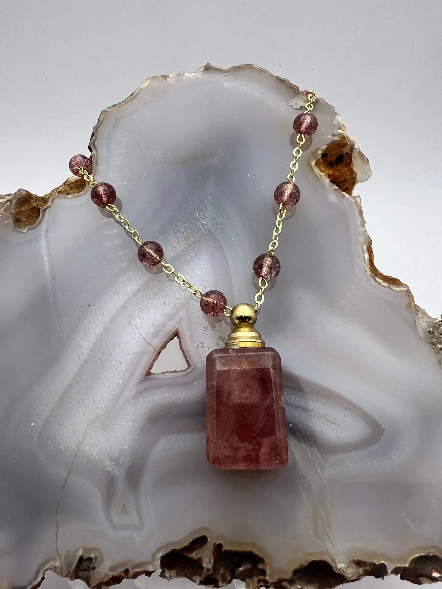 Gemstone Bottle Necklaces