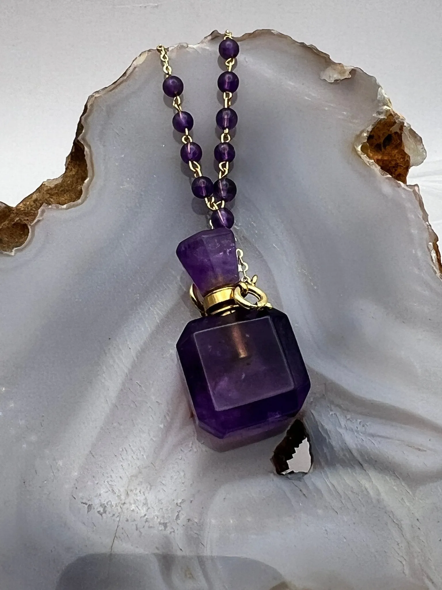 Gemstone Bottle Necklaces