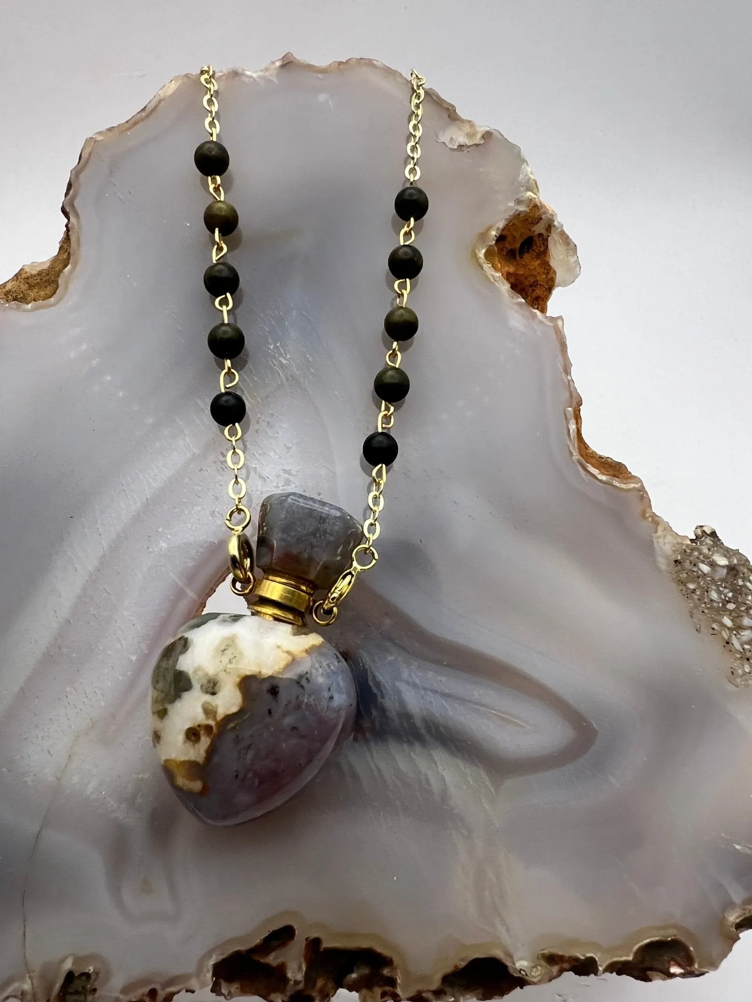 Gemstone Bottle Necklaces