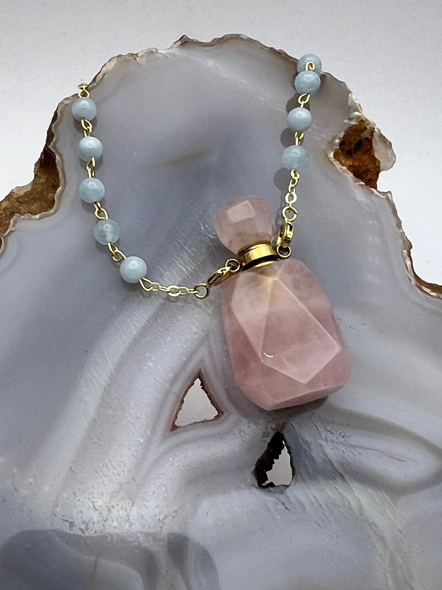 Gemstone Bottle Necklaces