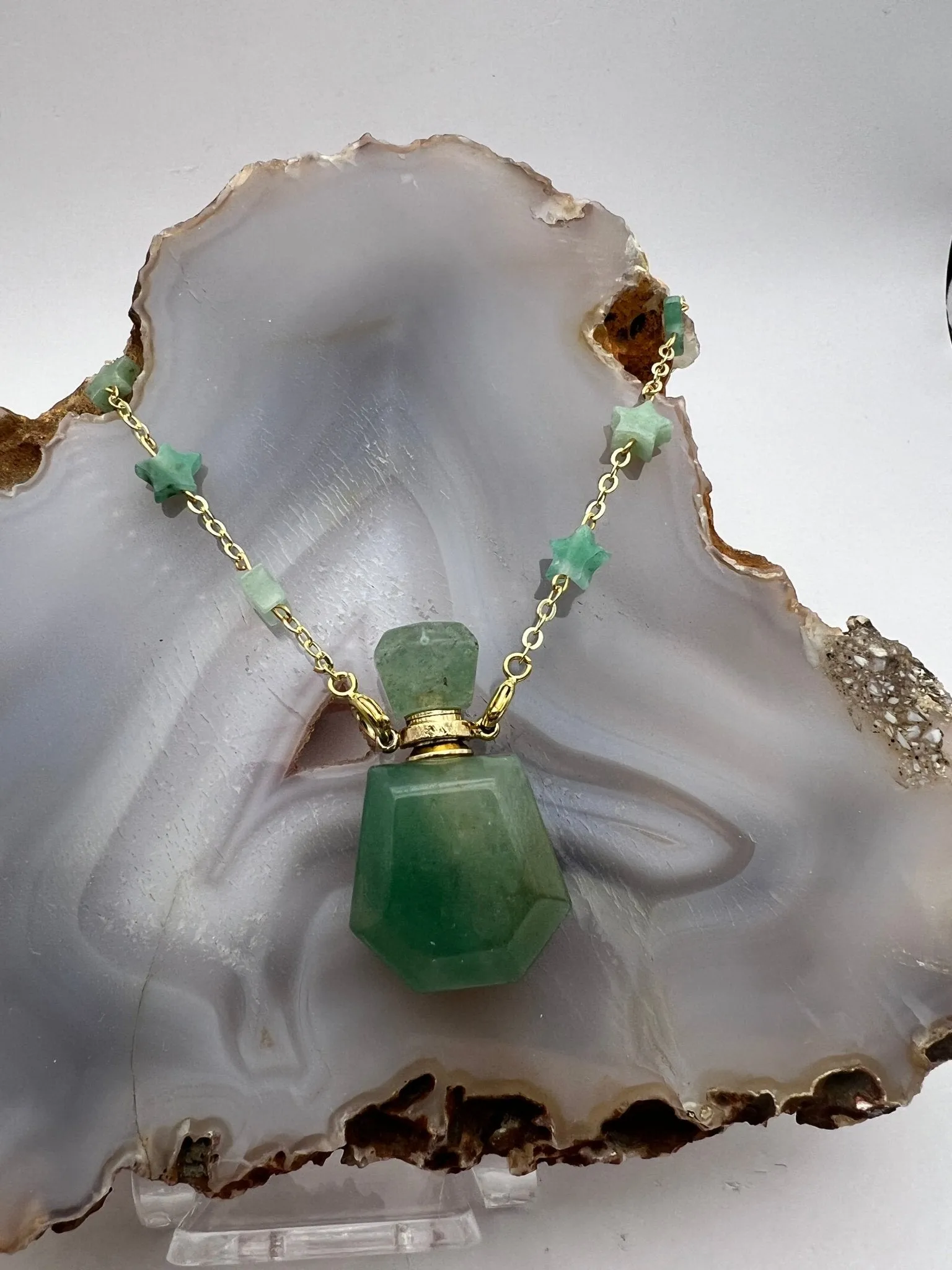 Gemstone Bottle Necklaces