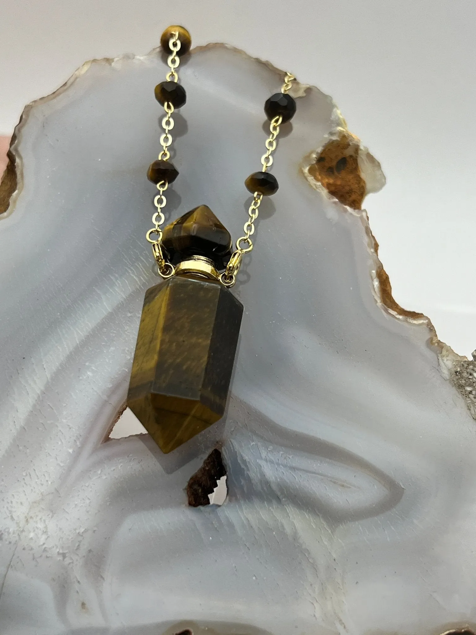 Gemstone Bottle Necklaces
