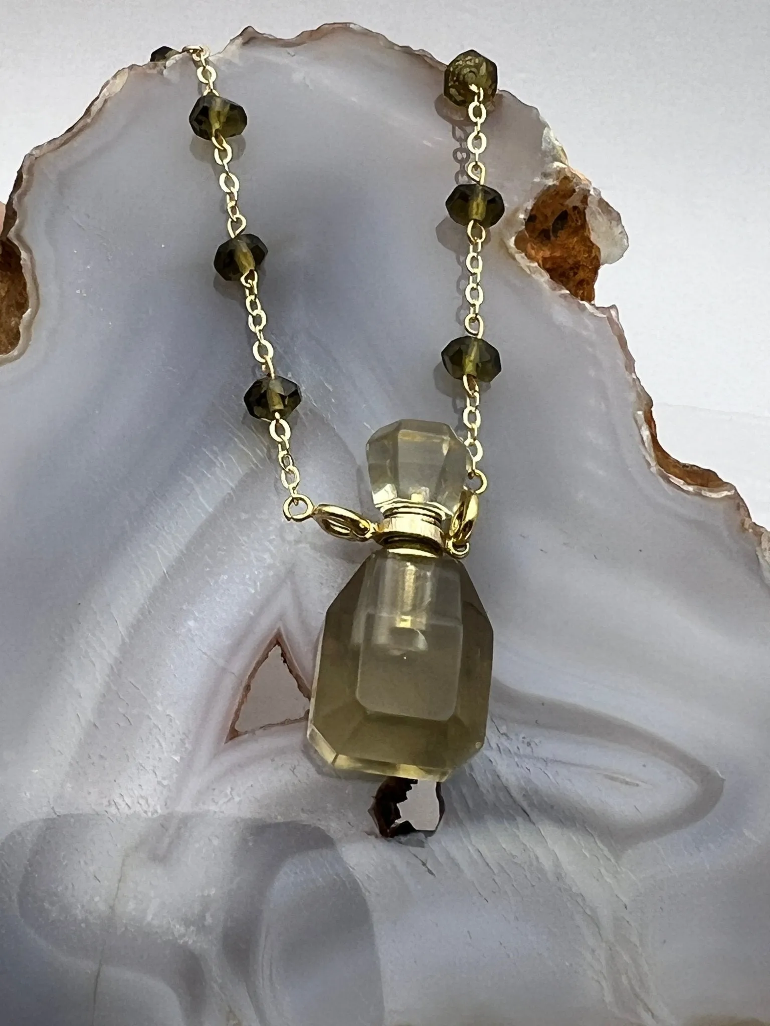 Gemstone Bottle Necklaces