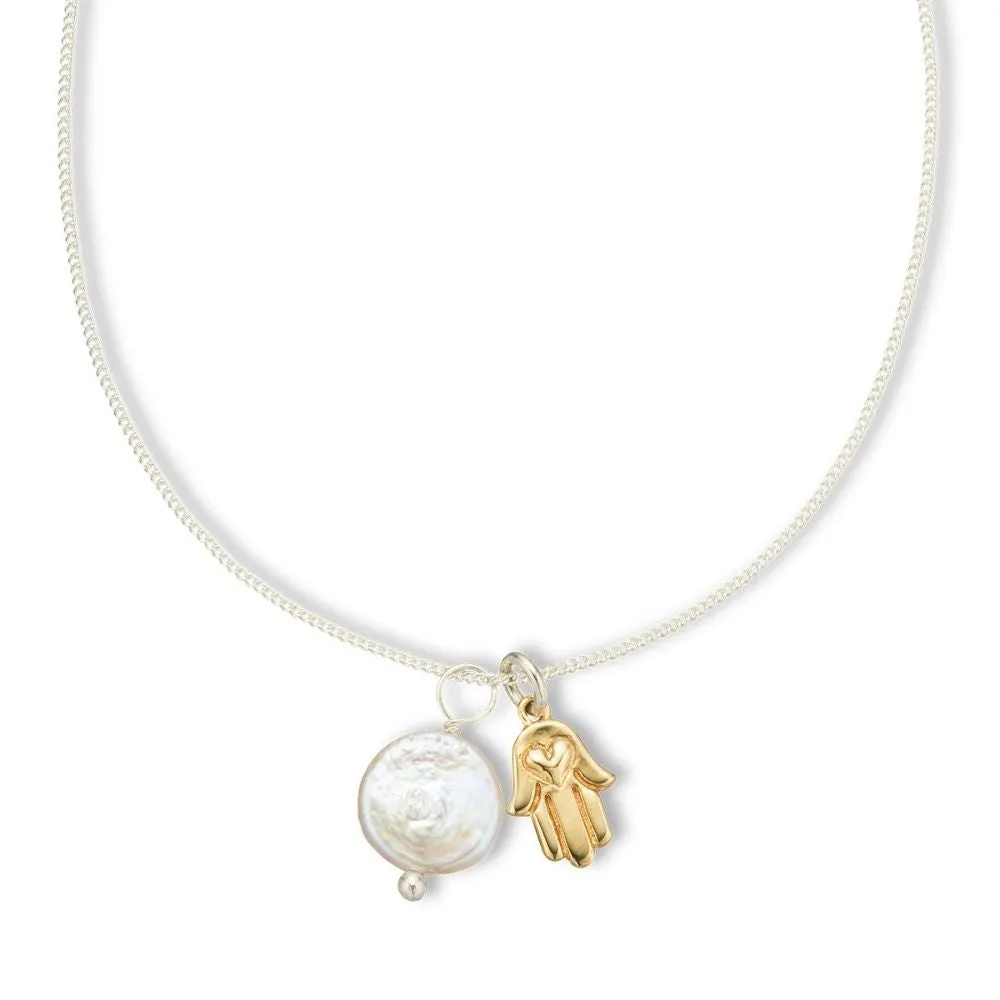 GODDESS AMULET NECKLACE - HAMSA