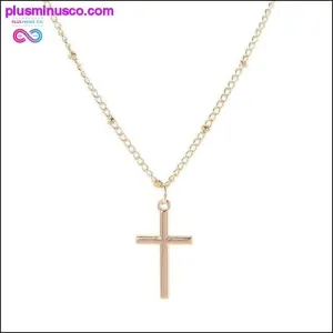 Gold Chain Cross Necklace Small Gold Cross Religious Jewelry