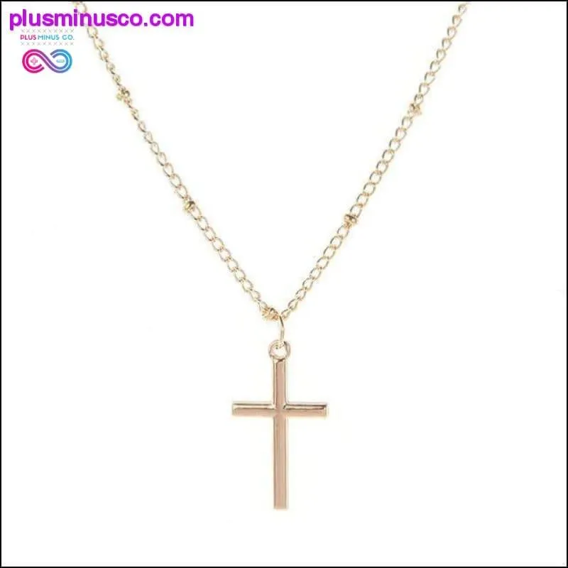 Gold Chain Cross Necklace Small Gold Cross Religious Jewelry