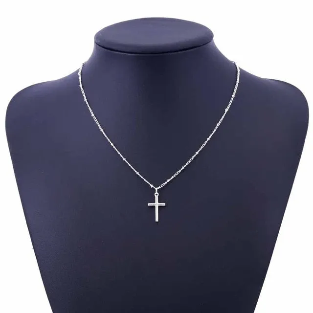 Gold Chain Cross Necklace