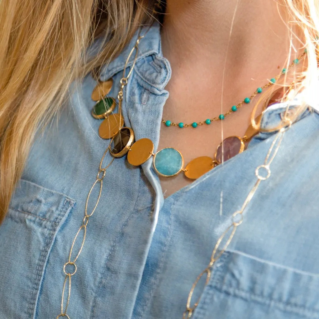 Gold Fill Paperclip Chain 36" Necklace