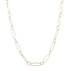 Gold Fill Paperclip Chain 36" Necklace