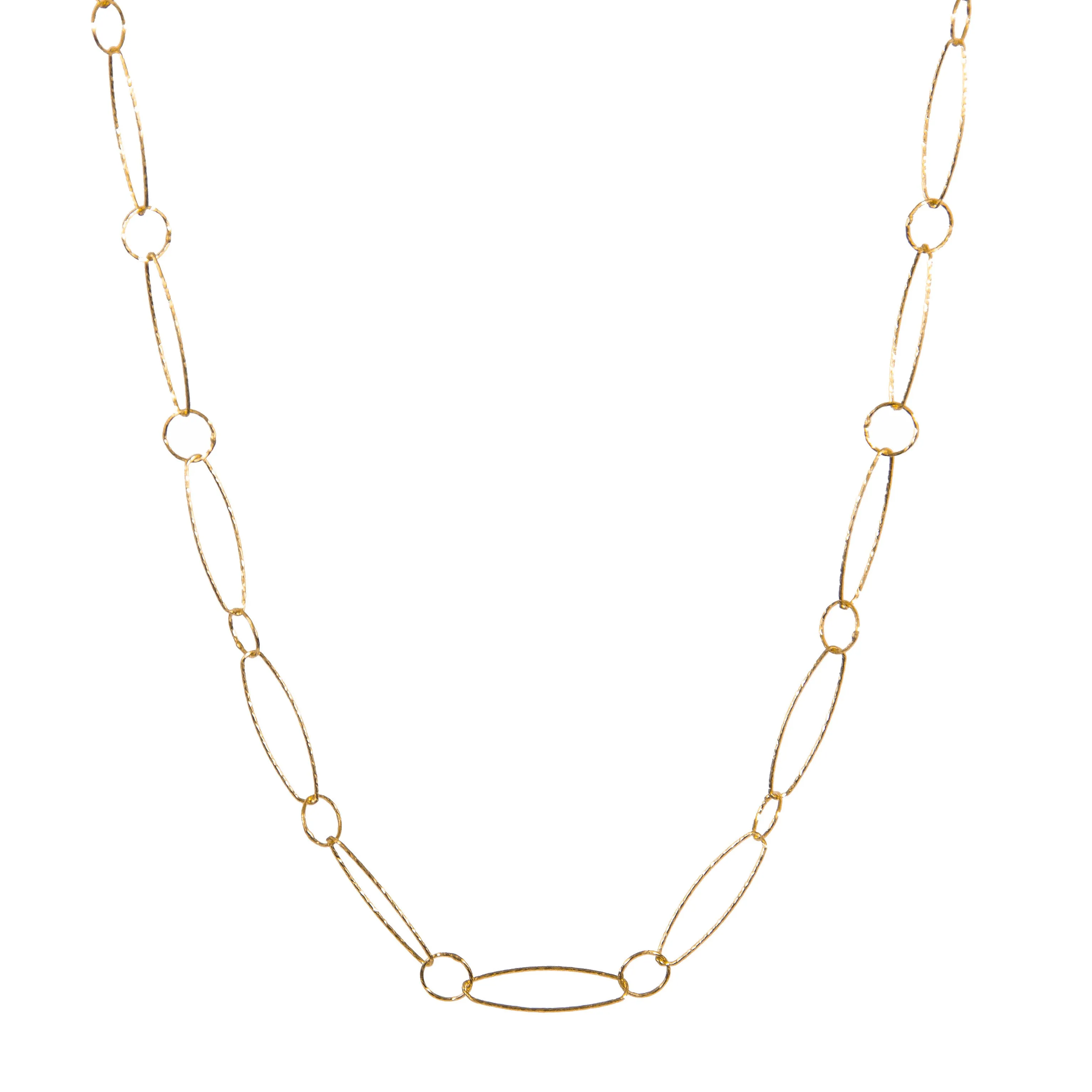 Gold Fill Paperclip Chain 36" Necklace