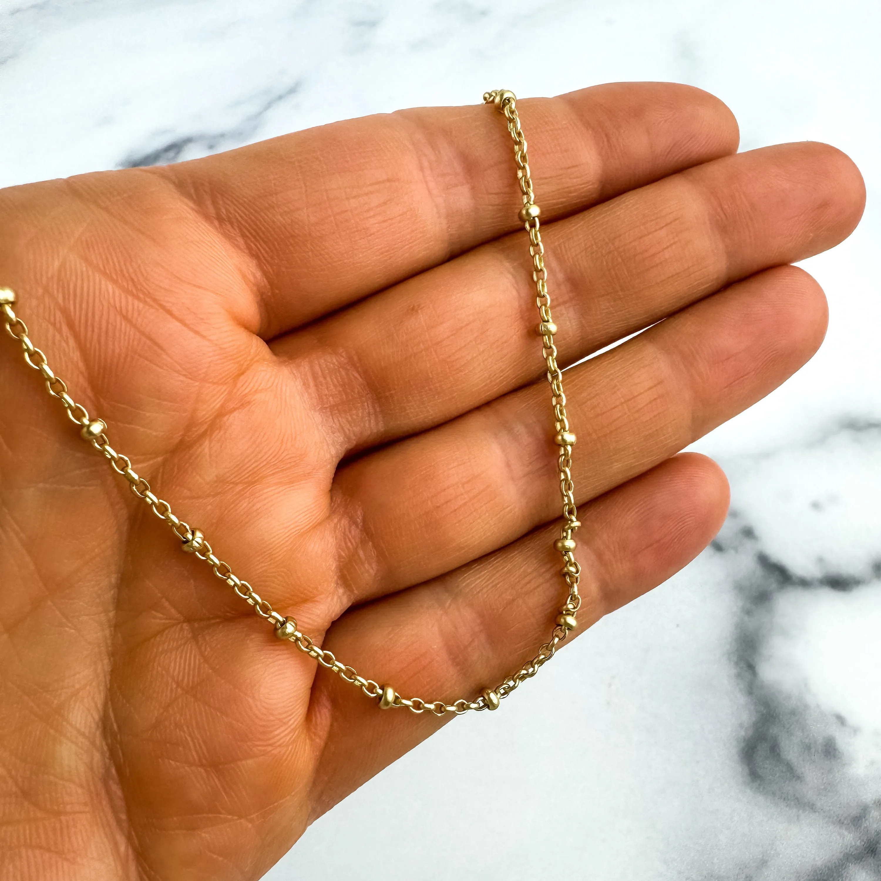 Gold Layering Necklaces | Nickel-Free Gold Plated Brass Chains | Paperclip Chain | Satellite Chain | Disc Chain
