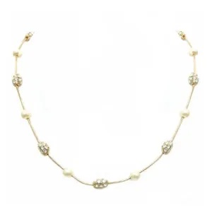 GOLD NECKLACES  #HNN5597_GLD-CRM (GB5)