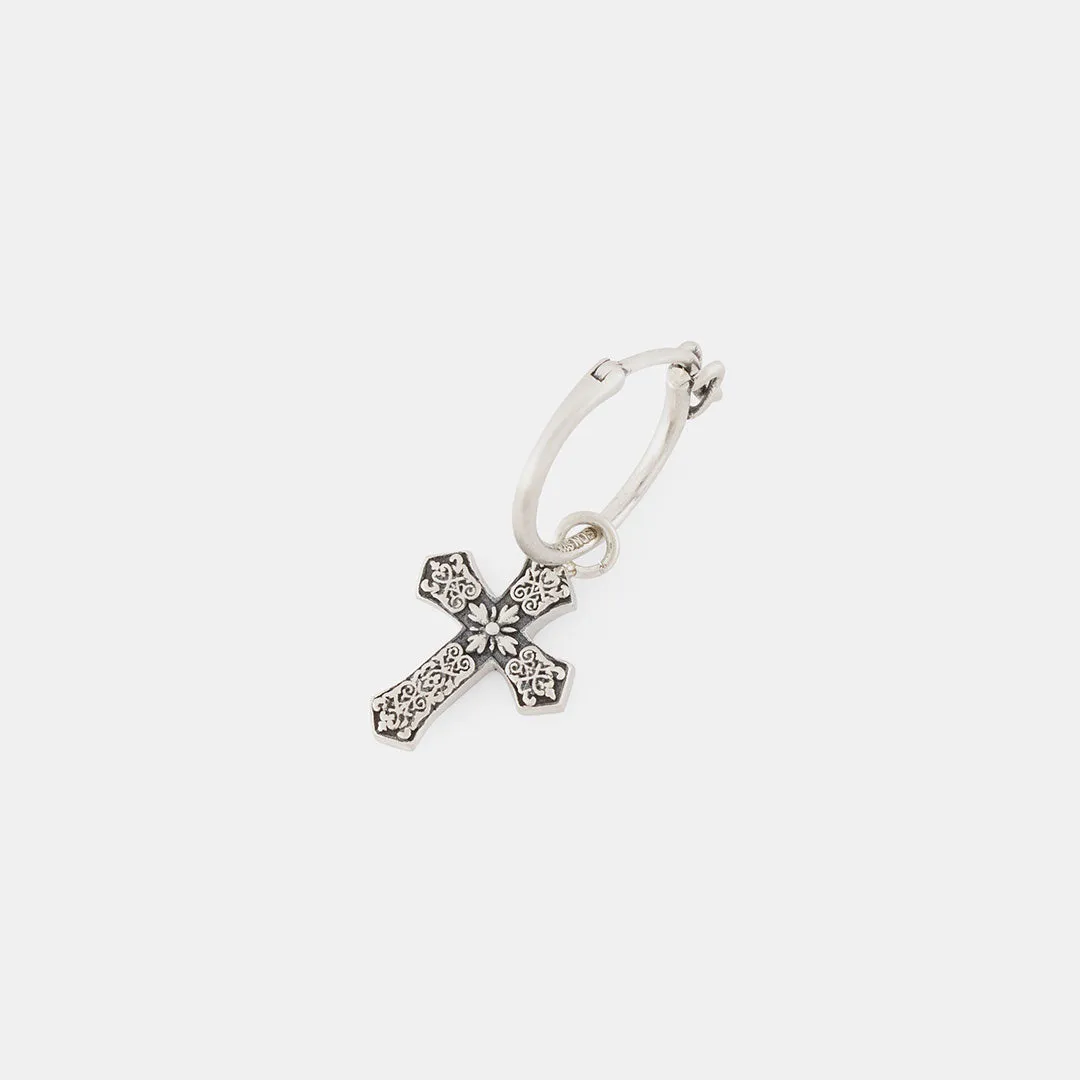 Gothic Cross Earring | Silver