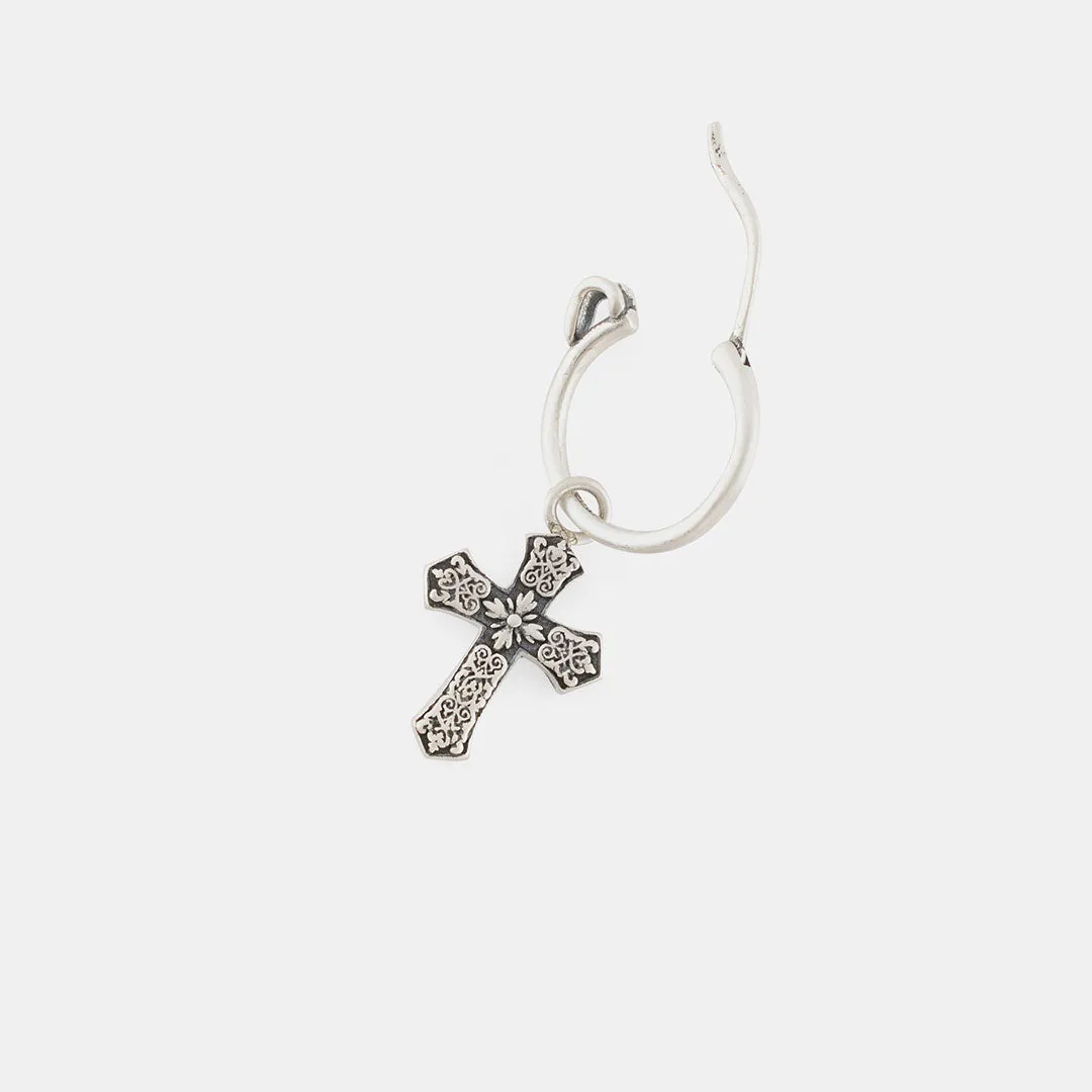 Gothic Cross Earring | Silver