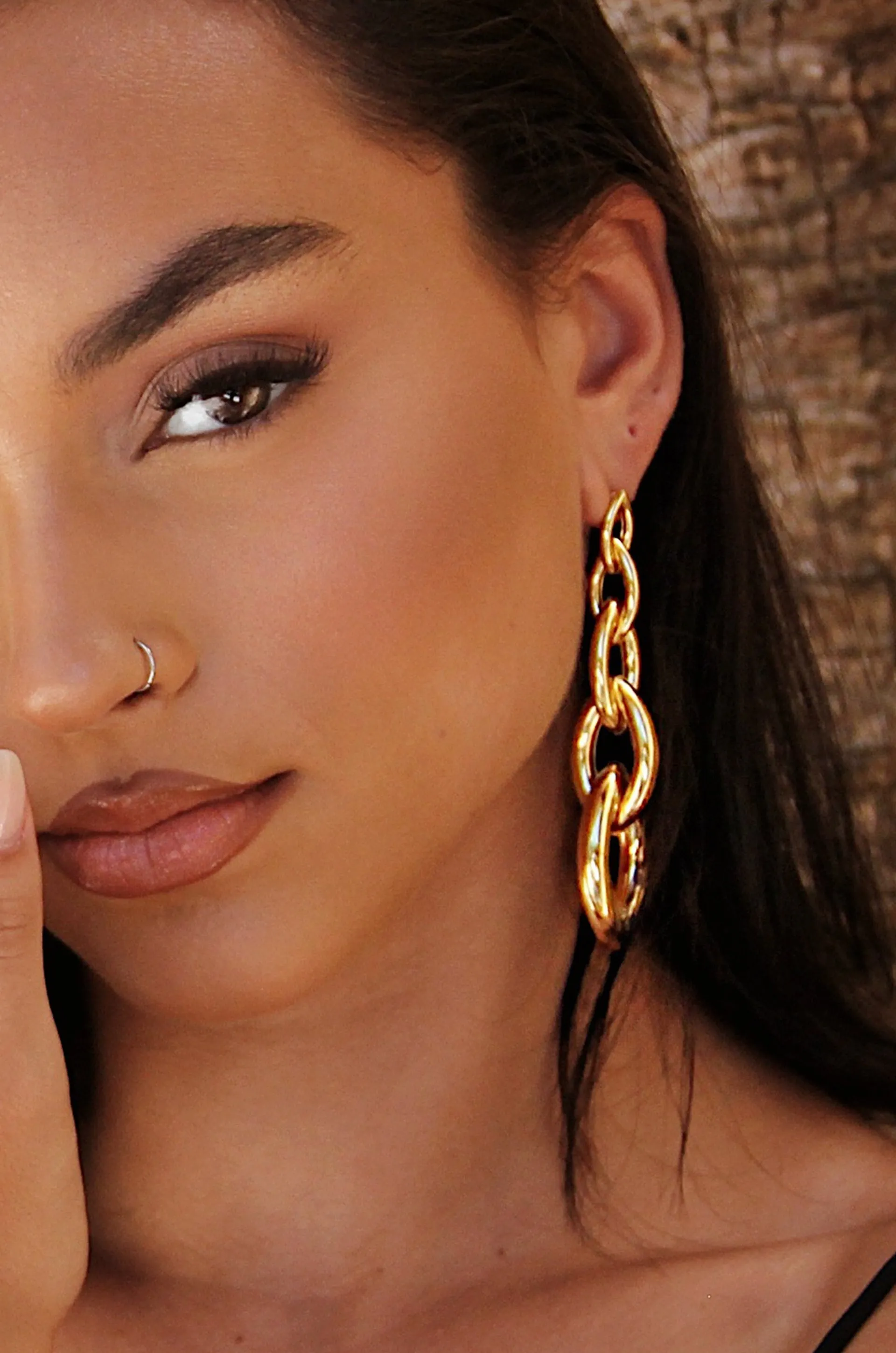 Gradual 18k Gold Plated Chain Link Earrings