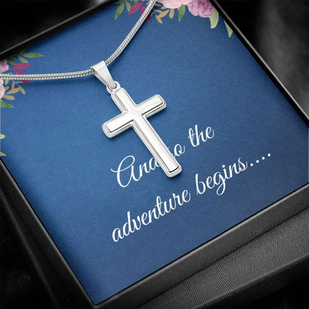 Graduation Cross Necklace for Her