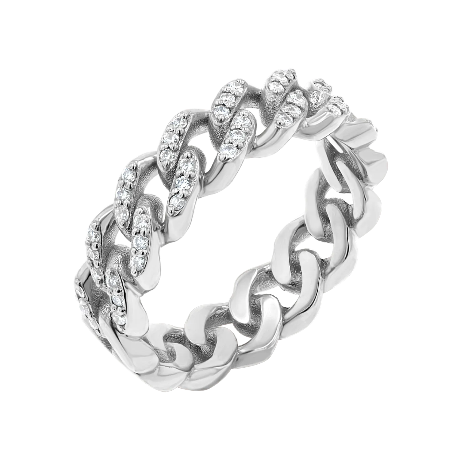 Grand Cuban Link Diamond Pave Ring