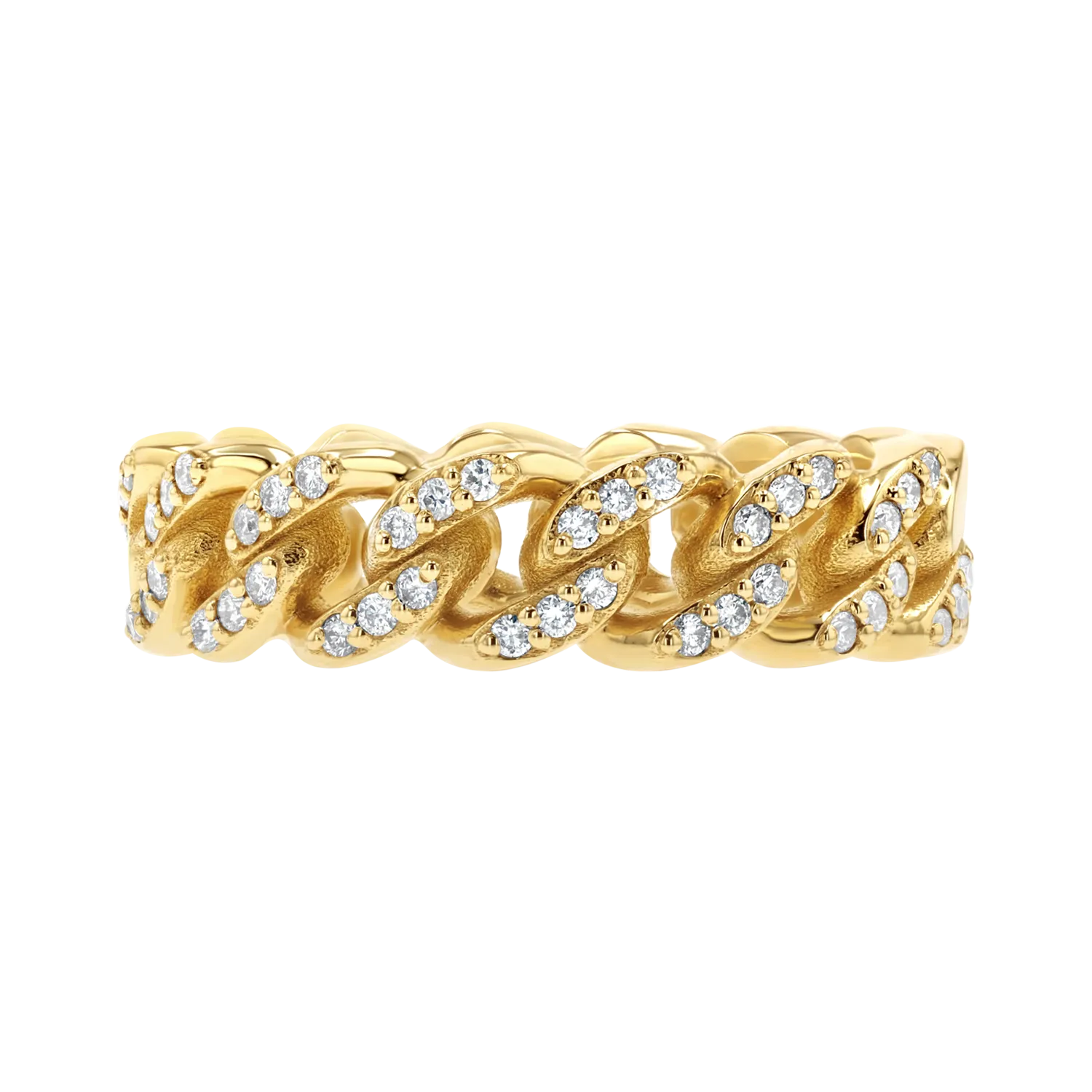Grand Cuban Link Diamond Pave Ring