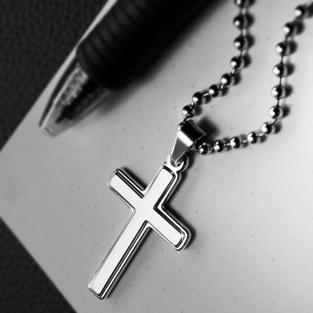 Grandson, Always in my heart-Cross Necklace