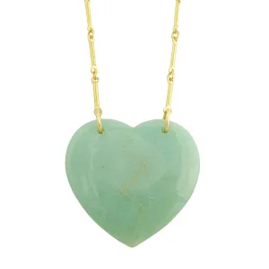 Green aventurine heartbreak necklace
