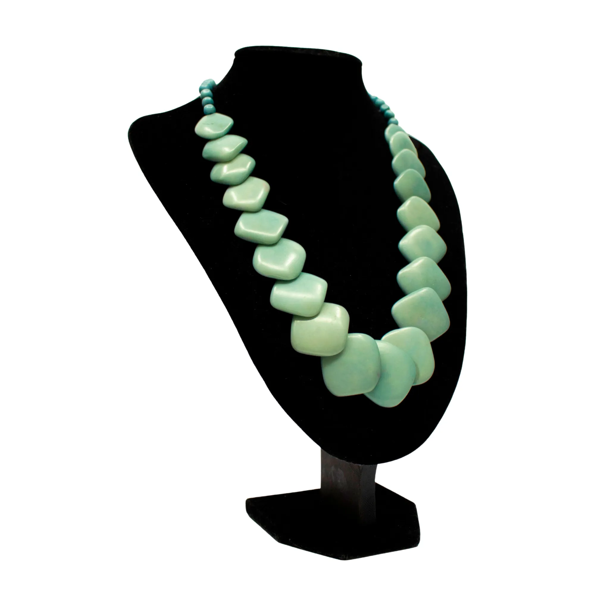 Green Rhombus Tagua Necklace