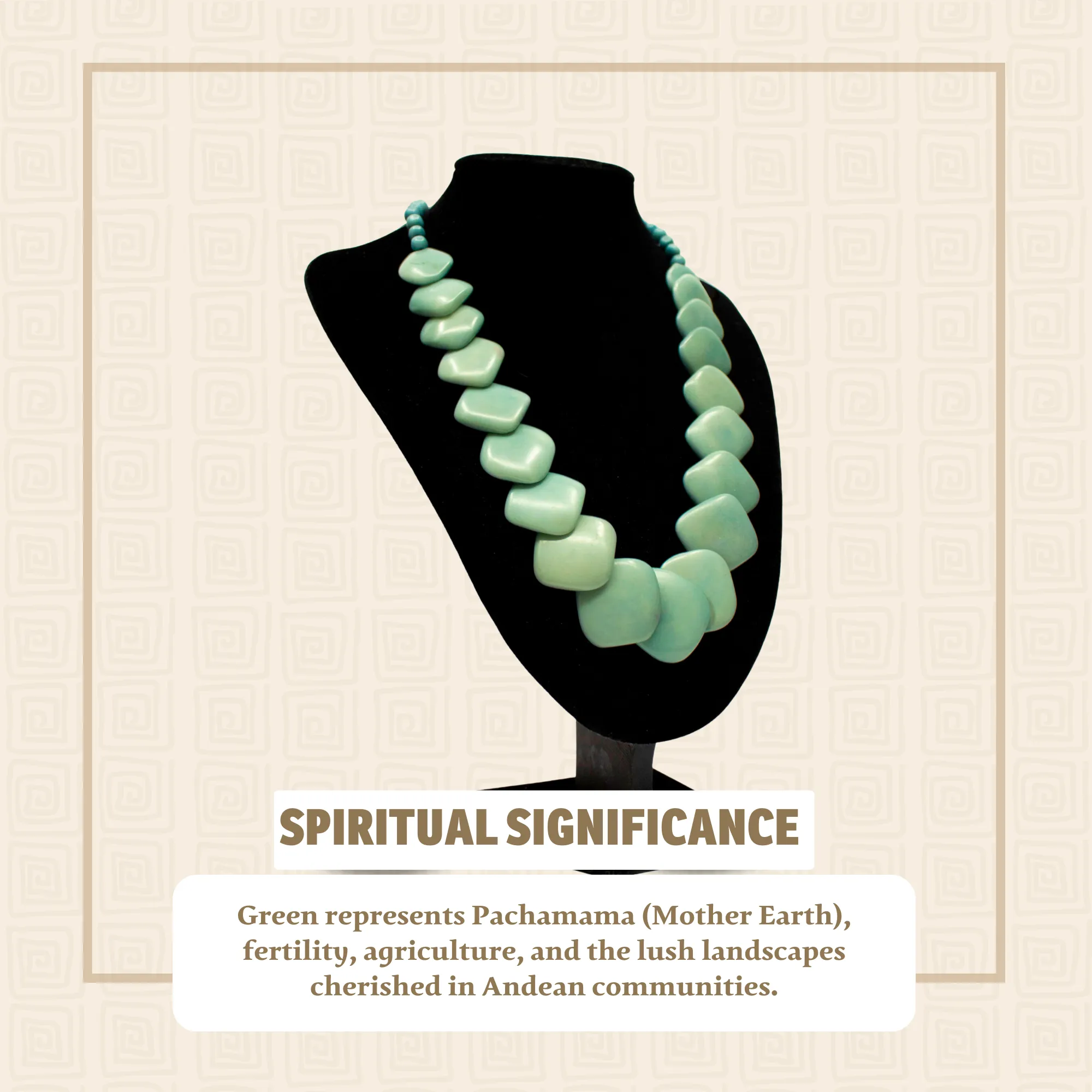 Green Rhombus Tagua Necklace