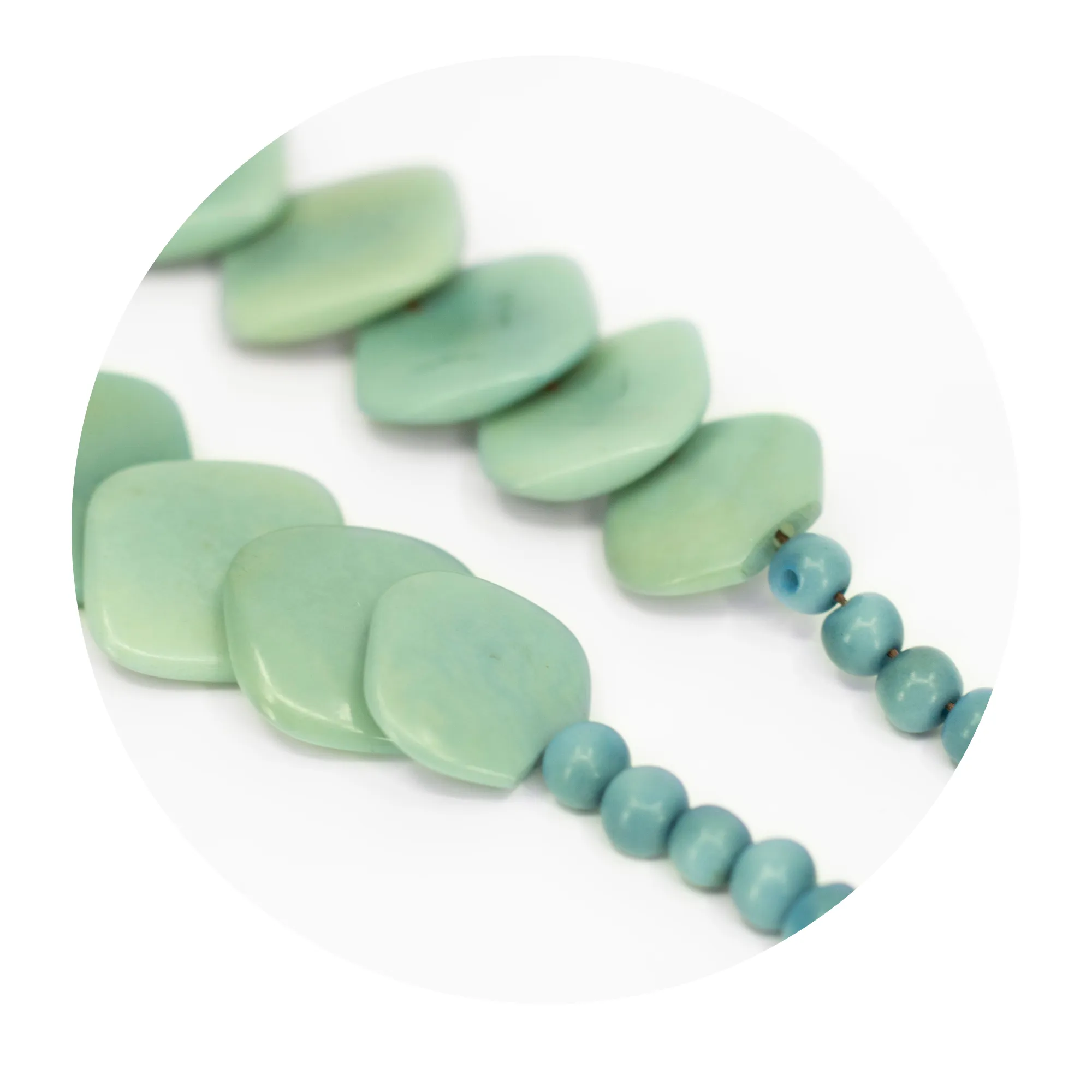 Green Rhombus Tagua Necklace