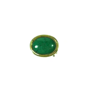 Green Turquoise Clasp With Inlay