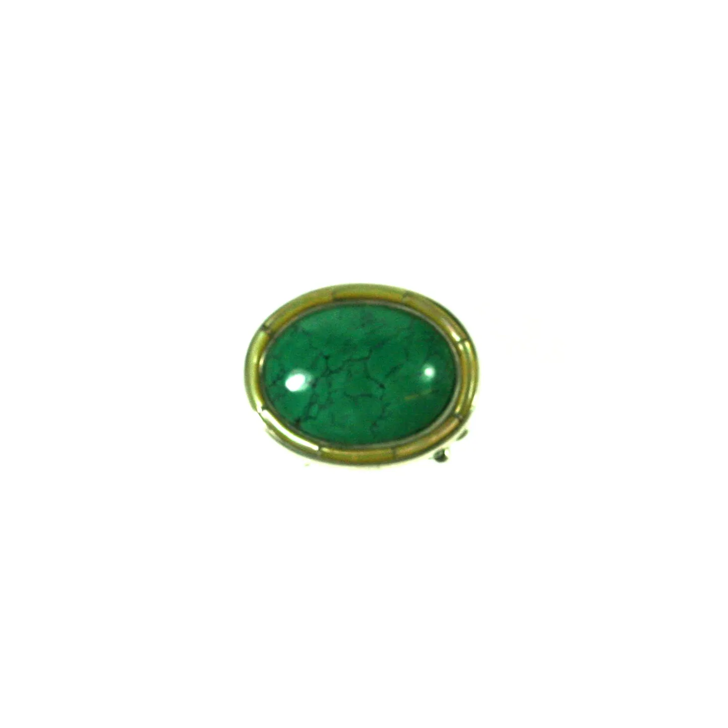 Green Turquoise Clasp With Inlay