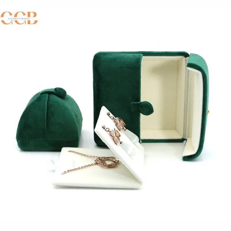 Green Velvet jewelry box set