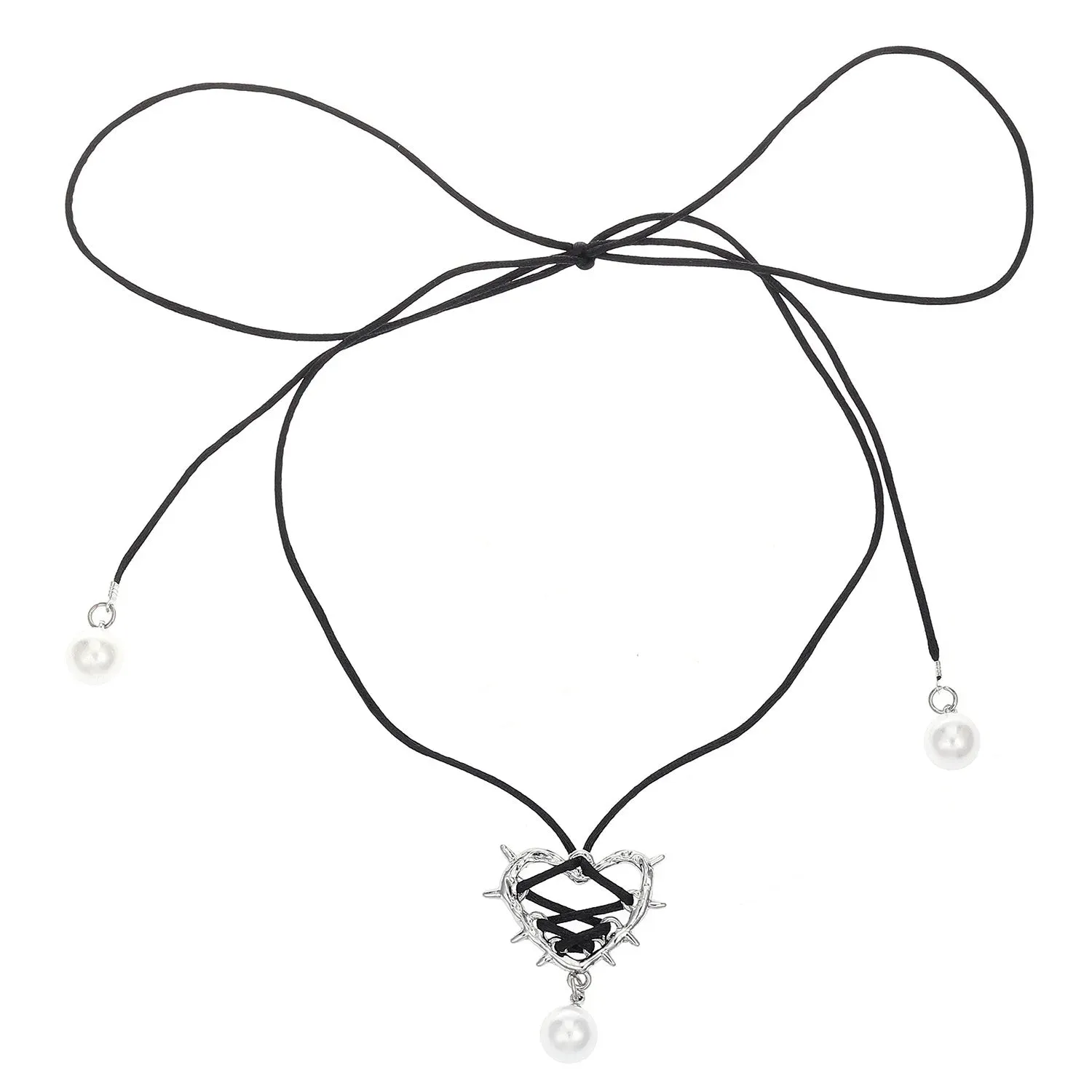 Heart Bow Tie Metal Necklaces