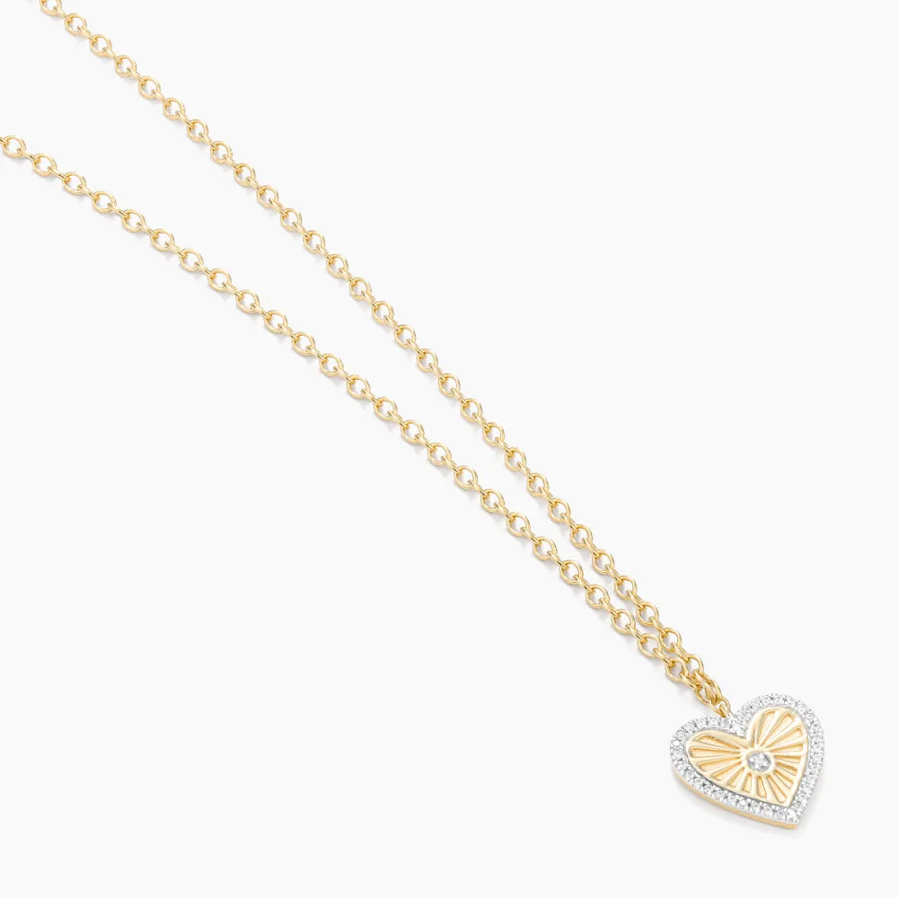 Heart Burst Pendant Necklace
