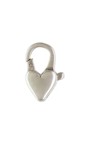 Heart Cast Clasp (6.0x13.0mm), Sterling Silver. #5002065