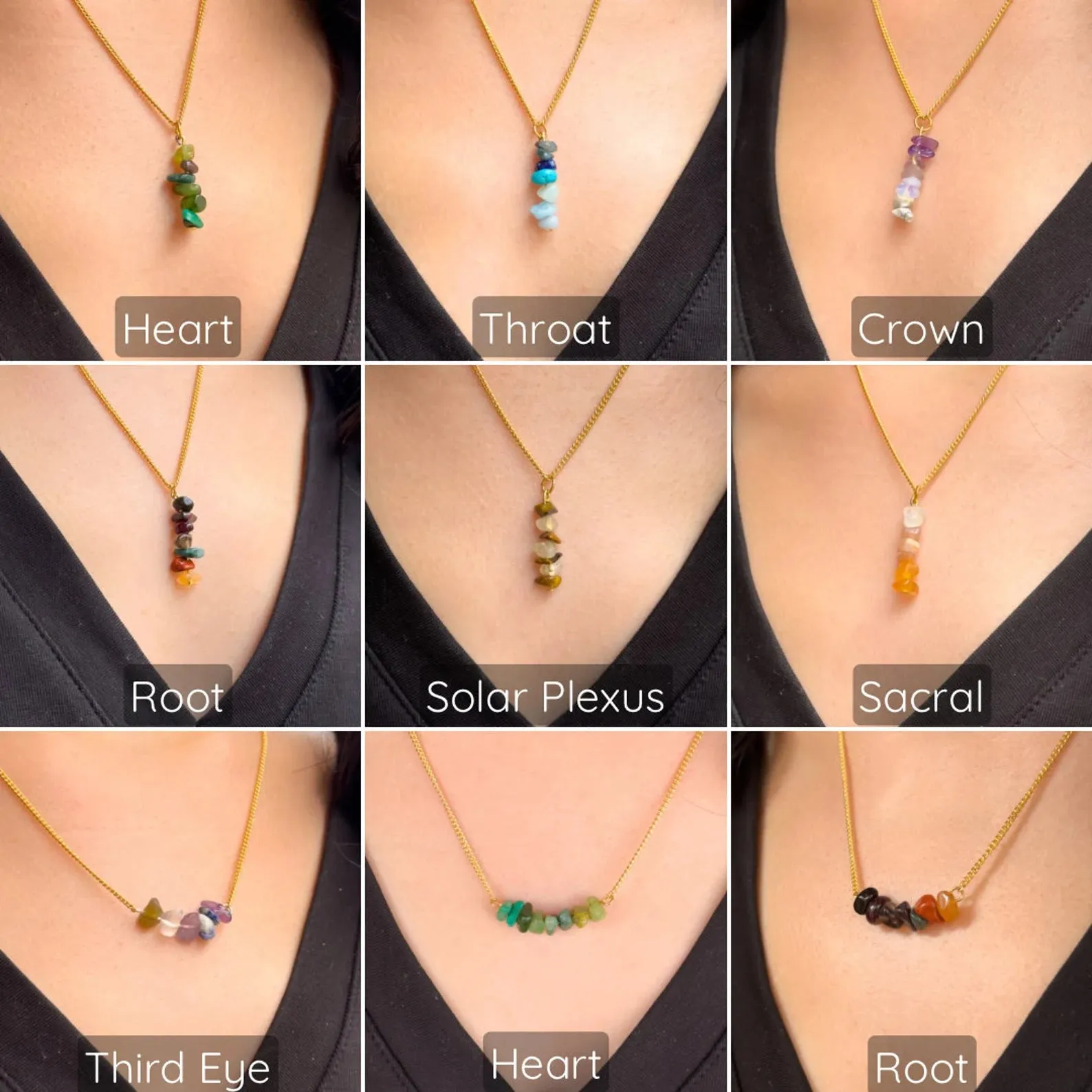 Heart Chakra Gemstone Necklace
