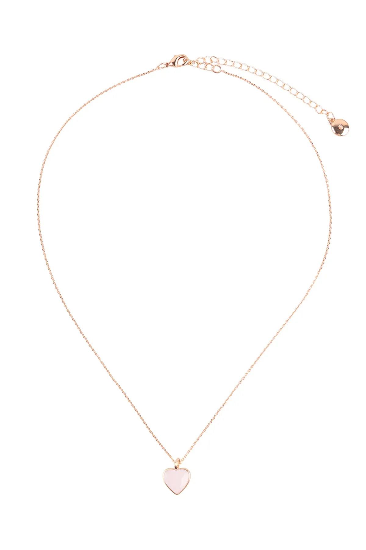 HEART COLOR RESIN CHARM PENDANT NECKLACE