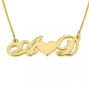 Heart Initial Necklace