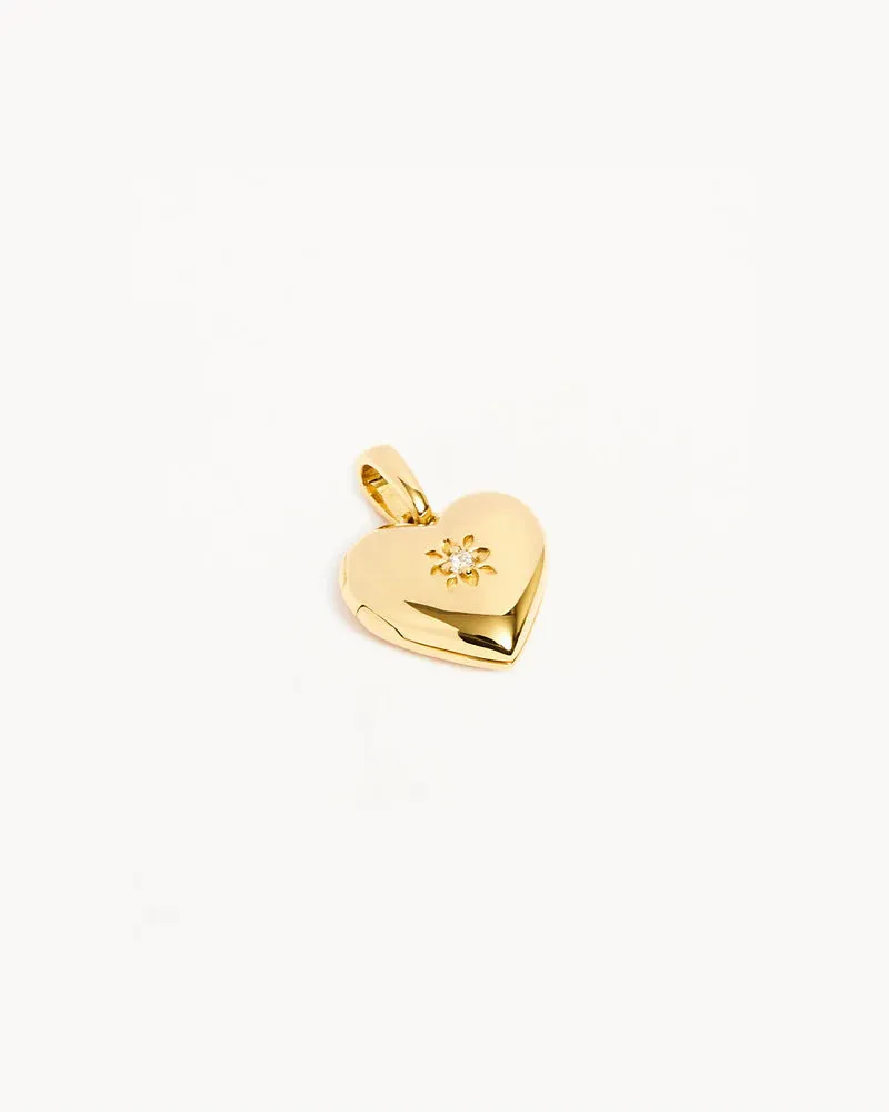 HEART LOTUS LOCKET PENDANT