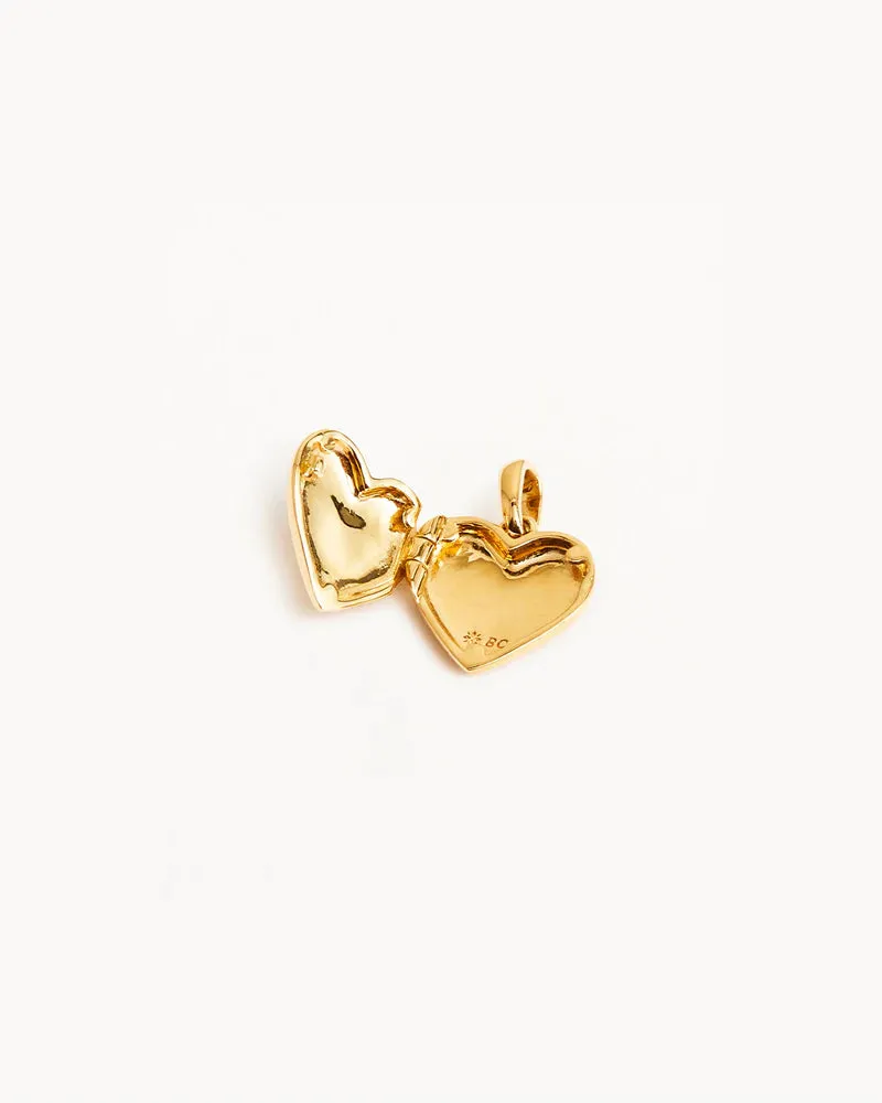 HEART LOTUS LOCKET PENDANT