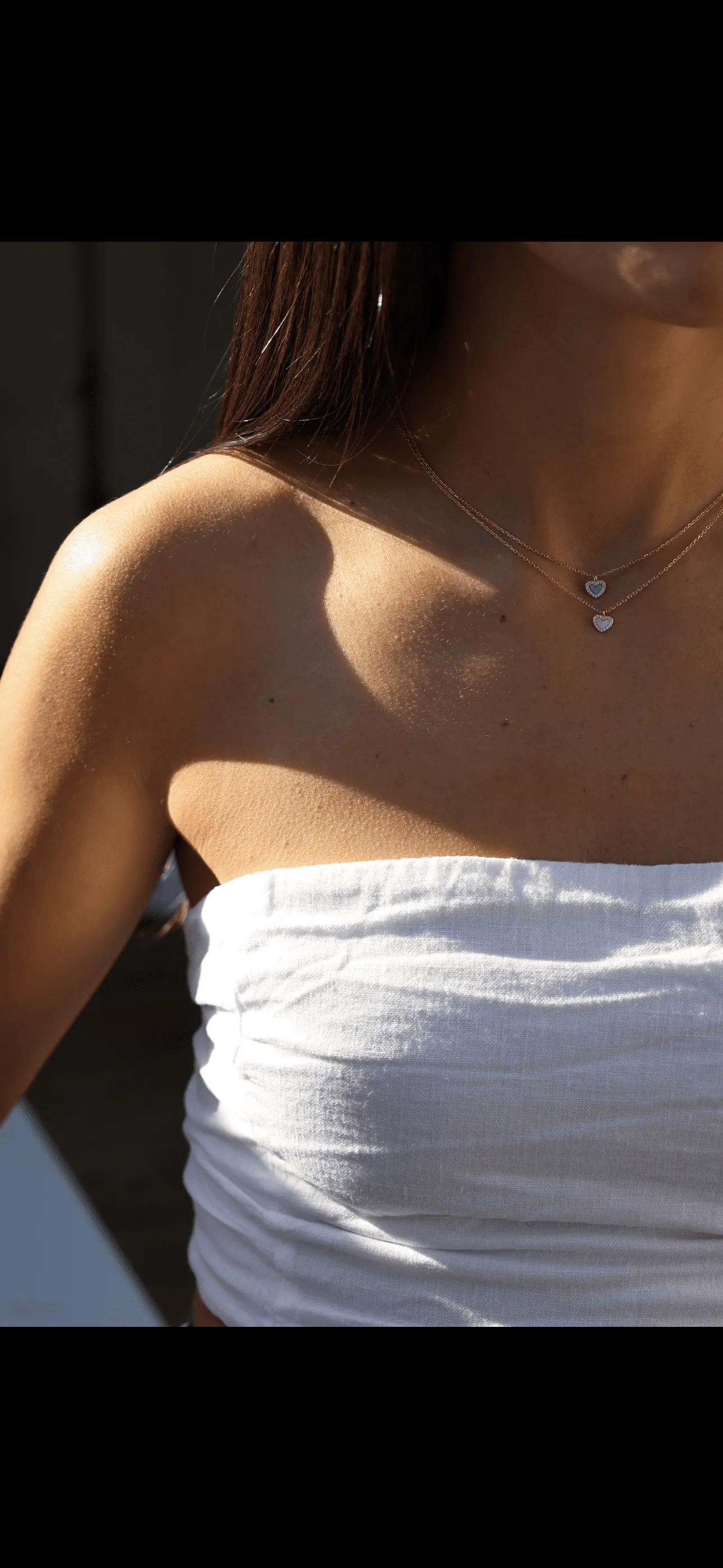 Heart necklace silver (blue)