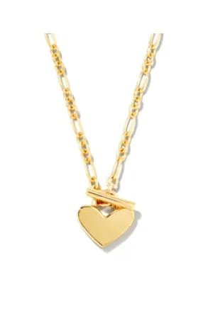 Heart Padlock Pendant Necklace in 18k Gold Vermeil