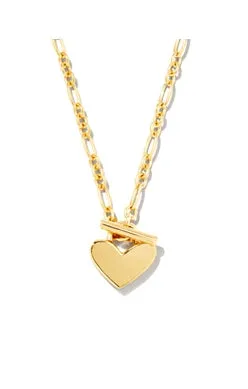 Heart Padlock Pendant Necklace in 18k Gold Vermeil