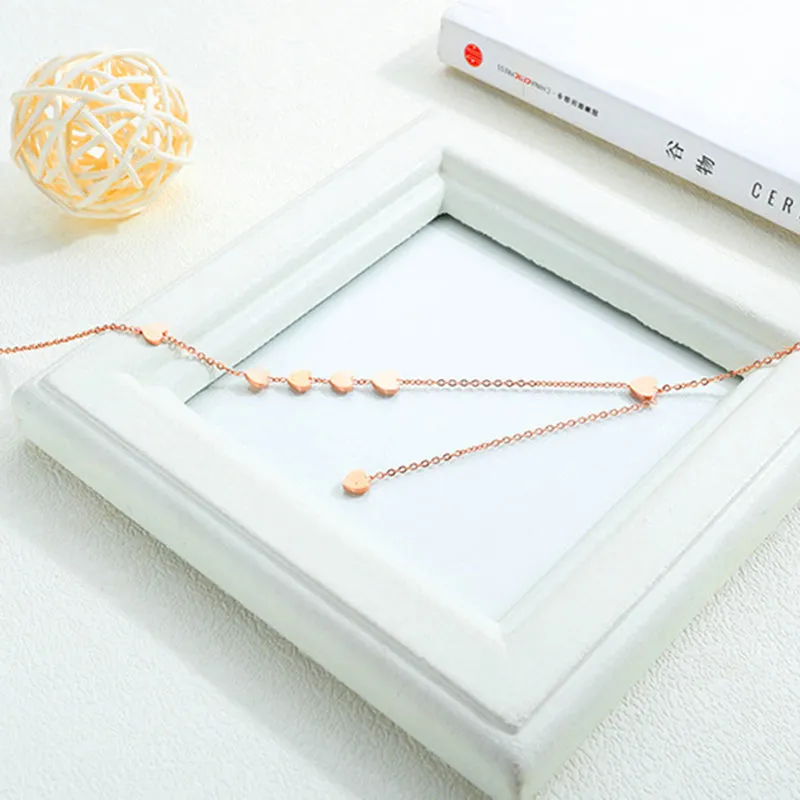 Heart Pendant Steel Clavicle Chain