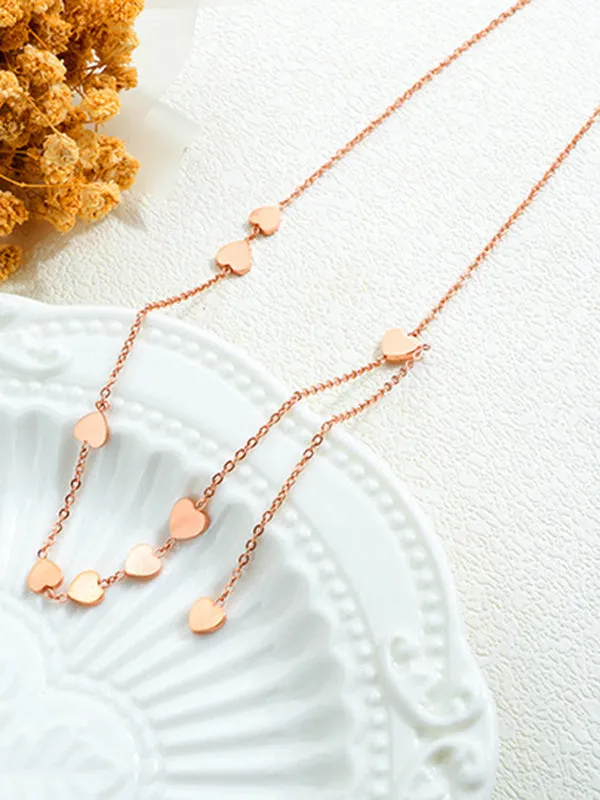 Heart Pendant Steel Clavicle Chain