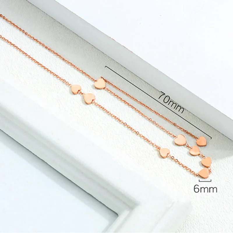 Heart Pendant Steel Clavicle Chain